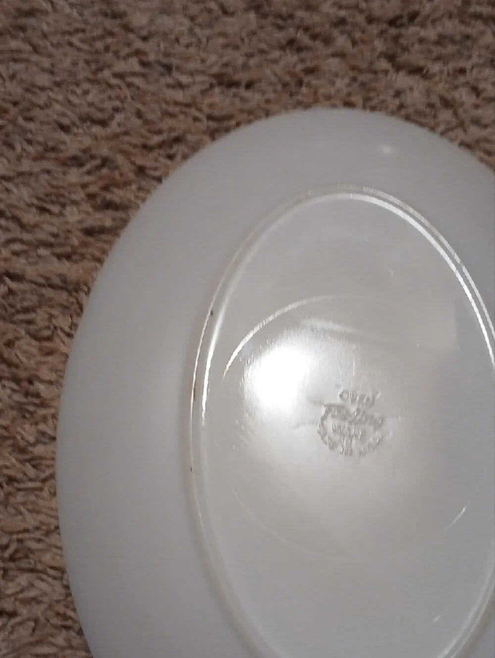 Fire King White Oval Platter with Pink Floral and Gold Trim